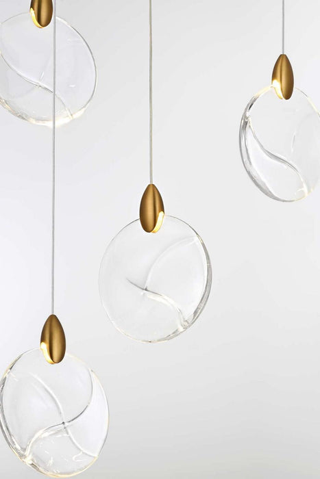 Elegant Lighting - 1012S20SG-01CR - LED Pendant - Avery - Satin Gold
