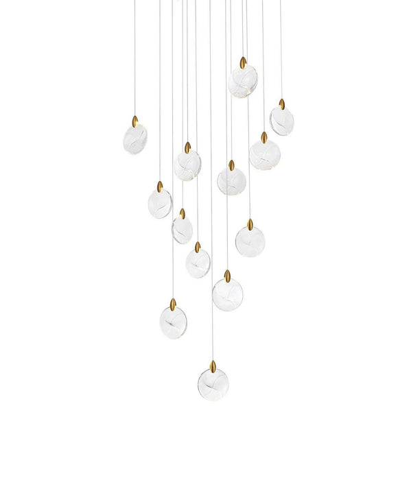 Elegant Lighting - 1012S26SG-01CR - LED Pendant - Avery - Satin Gold