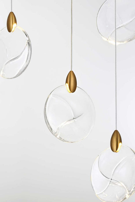 Elegant Lighting - 1012S26SG-01CR - LED Pendant - Avery - Satin Gold