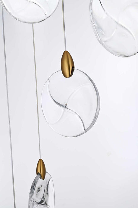 Elegant Lighting - 1012S26SG-01CR - LED Pendant - Avery - Satin Gold