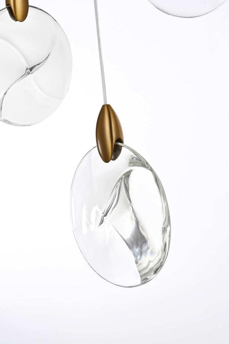 Elegant Lighting - 1012S26SG-01CR - LED Pendant - Avery - Satin Gold