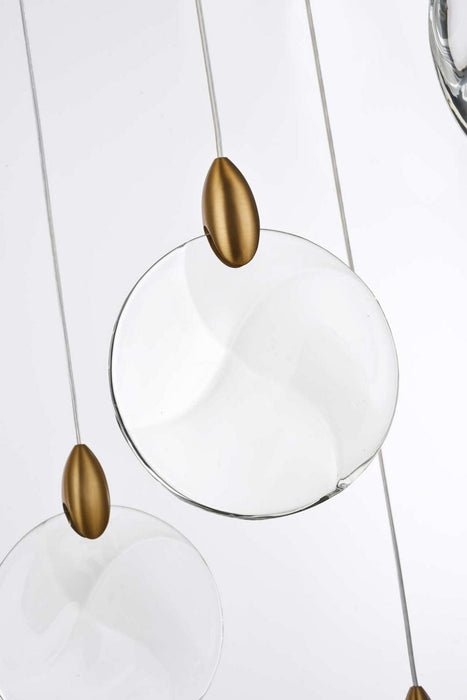 Elegant Lighting - 1012S26SG-01CR - LED Pendant - Avery - Satin Gold