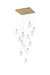 Elegant Lighting - 1012S26SG-01CR - LED Pendant - Avery - Satin Gold