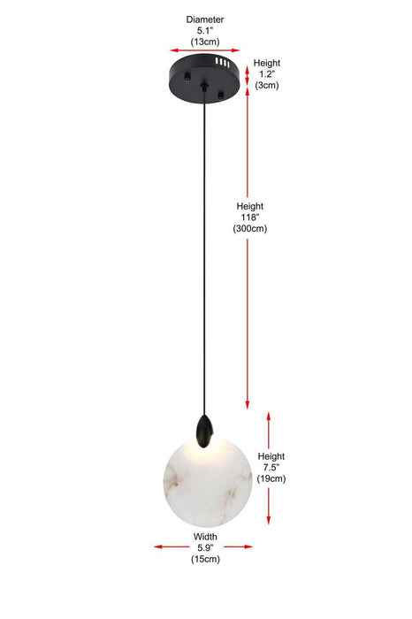 Elegant Lighting - 1012D6BK-11ST - LED Pendant - Avery - Black