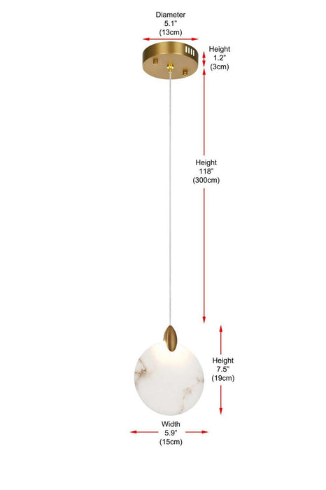 Elegant Lighting - 1012D6SG-11ST - LED Pendant - Avery - Satin Gold