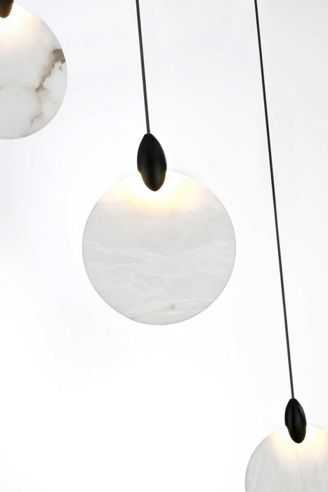 Elegant Lighting - 1012D16BK-11ST - LED Pendant - Avery - Black