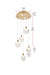 Elegant Lighting - 1012D16SG-11ST - LED Pendant - Avery - Satin Gold