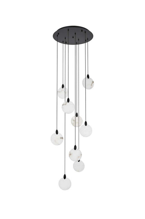 Elegant Lighting - 1012D20BK-11ST - LED Pendant - Avery - Black