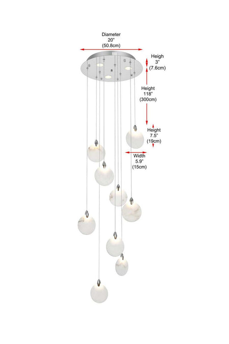 Elegant Lighting - 1012D20C-11ST - LED Pendant - Avery - Chrome