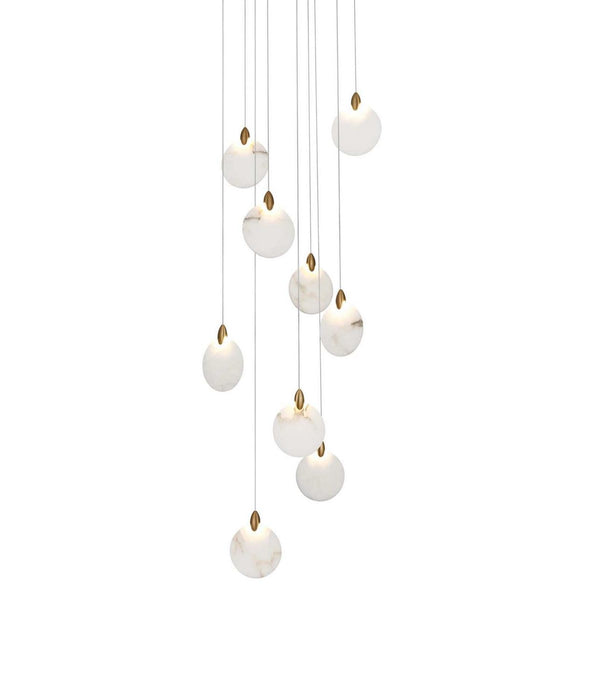 Elegant Lighting - 1012D20SG-11ST - LED Pendant - Avery - Satin Gold