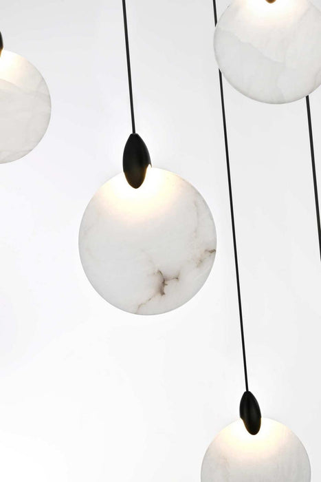 Elegant Lighting - 1012D24BK-11ST - LED Pendant - Avery - Black