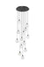 Elegant Lighting - 1012D24BK-11ST - LED Pendant - Avery - Black