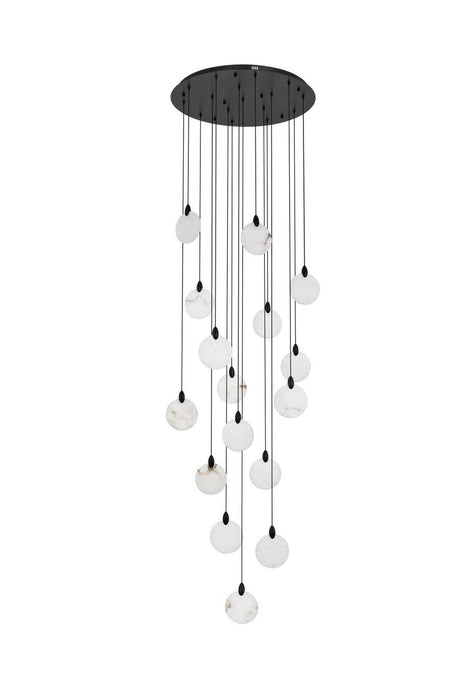 Elegant Lighting - 1012D28BK-11ST - LED Pendant - Avery - Black