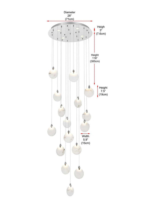 Elegant Lighting - 1012D28C-11ST - LED Pendant - Avery - Chrome