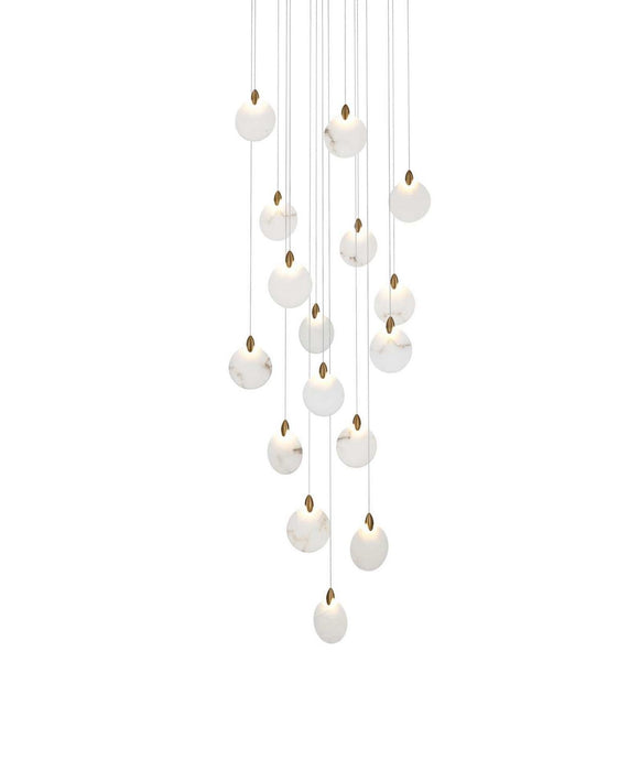 Elegant Lighting - 1012D28SG-11ST - LED Pendant - Avery - Satin Gold