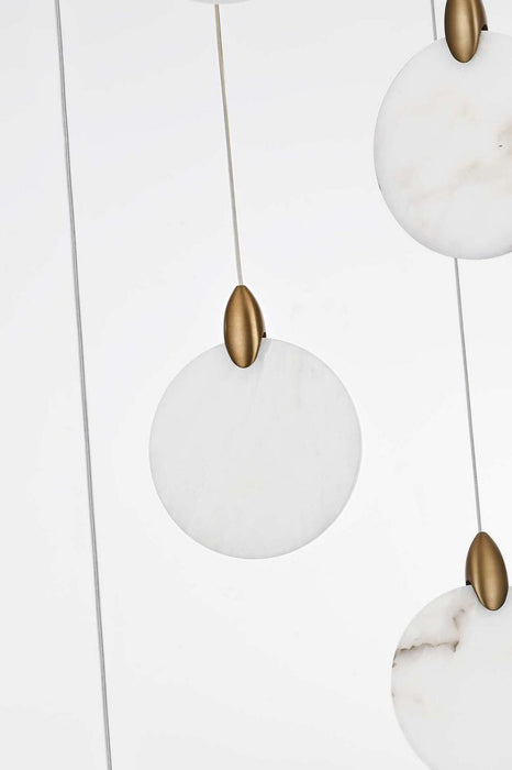 Elegant Lighting - 1012D28SG-11ST - LED Pendant - Avery - Satin Gold