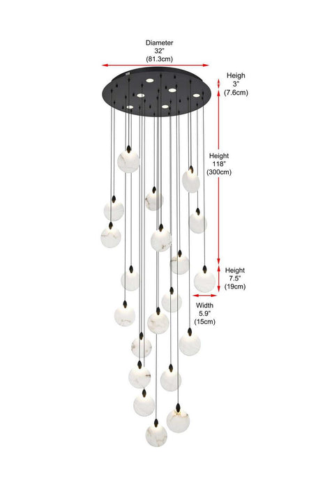 Elegant Lighting - 1012G32BK-11ST - LED Chandelier - Avery - Black
