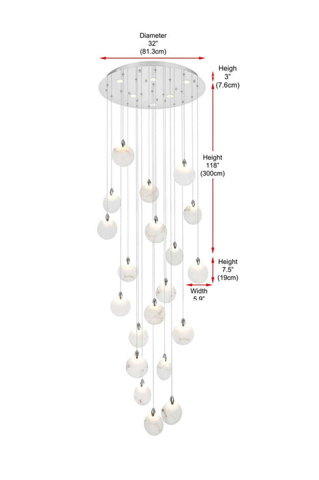 Elegant Lighting - 1012G32C-11ST - LED Chandelier - Avery - Chrome