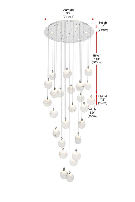 Elegant Lighting - 1012G36C-11ST - LED Chandelier - Avery - Chrome