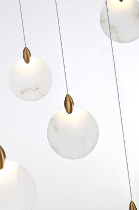 Elegant Lighting - 1012G36SG-11ST - LED Chandelier - Avery - Satin Gold