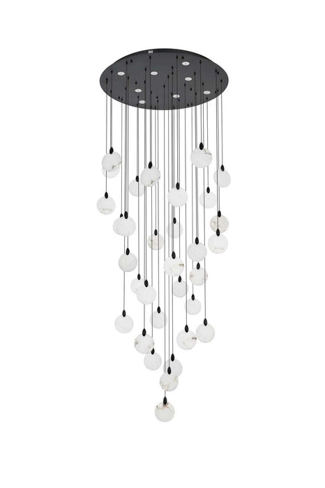 Elegant Lighting - 1012G42BK-11ST - LED Chandelier - Avery - Black