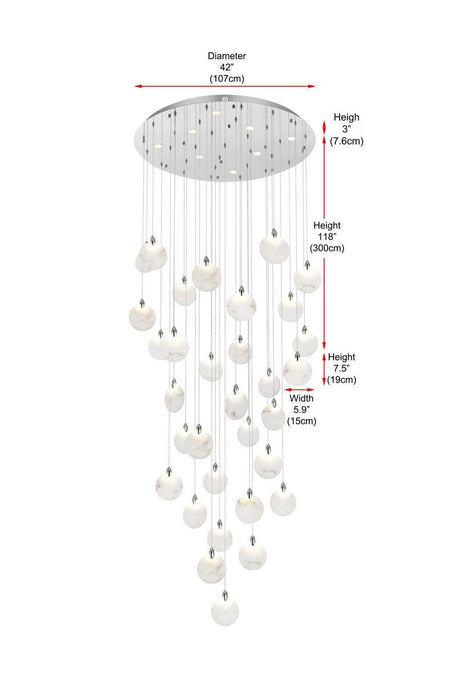 Elegant Lighting - 1012G42C-11ST - LED Chandelier - Avery - Chrome