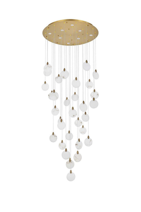 Elegant Lighting - 1012G42SG-11ST - LED Chandelier - Avery - Satin Gold