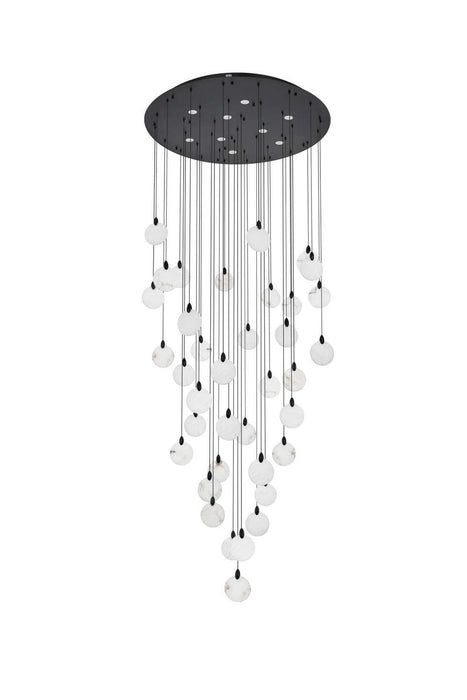 Elegant Lighting - 1012G48BK-11ST - LED Chandelier - Avery - Black