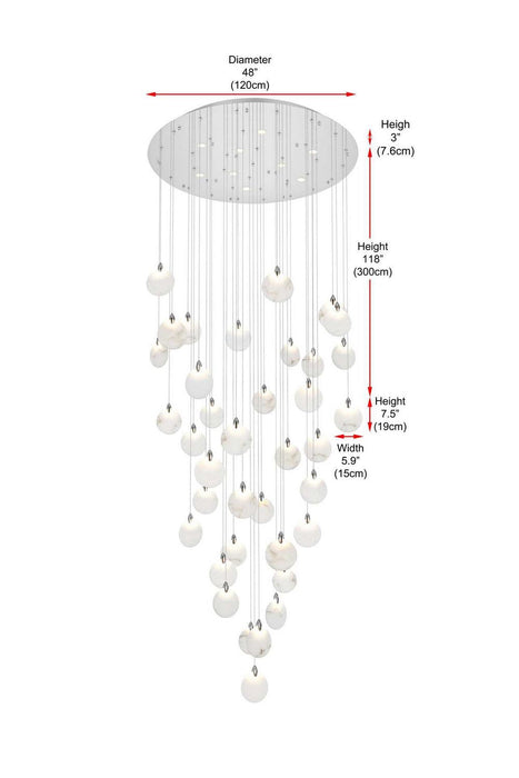 Elegant Lighting - 1012G48C-11ST - LED Chandelier - Avery - Chrome