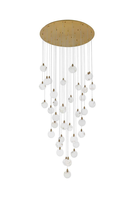 Elegant Lighting - 1012G48SG-11ST - LED Chandelier - Avery - Satin Gold