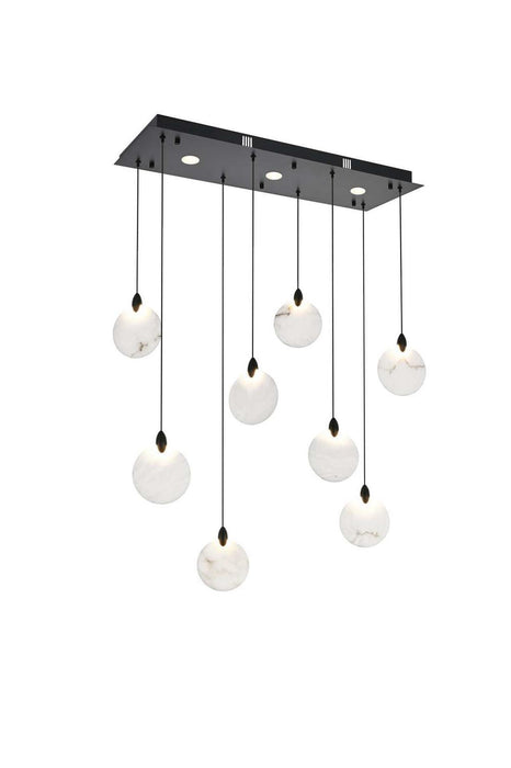 Elegant Lighting - 1012D36BK-11ST - LED Pendant - Avery - Black