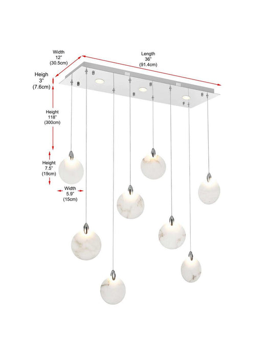 Elegant Lighting - 1012D36C-11ST - LED Pendant - Avery - Chrome