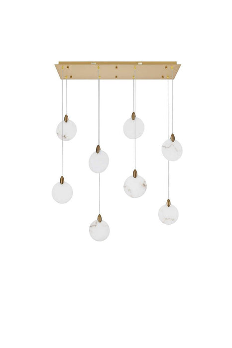 Elegant Lighting - 1012D36SG-11ST - LED Pendant - Avery - Satin Gold