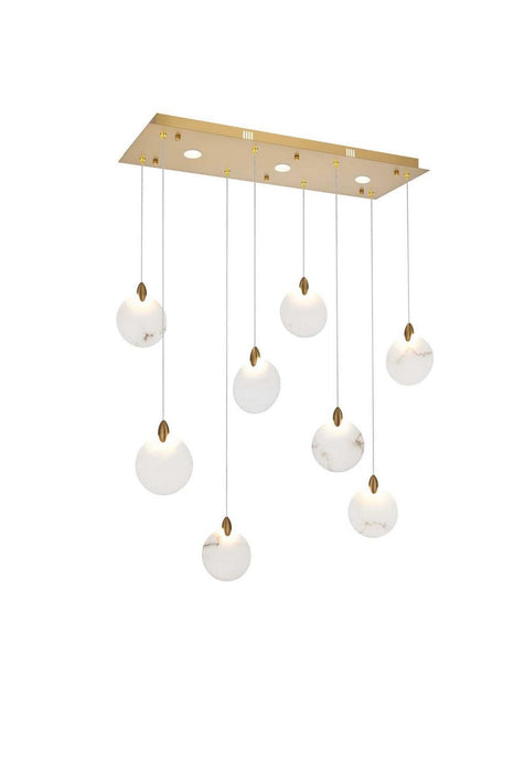 Elegant Lighting - 1012D36SG-11ST - LED Pendant - Avery - Satin Gold
