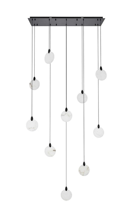 Elegant Lighting - 1012D42BK-11ST - LED Pendant - Avery - Black