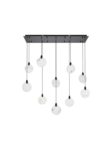 Elegant Lighting - 1012D42BK-11ST - LED Pendant - Avery - Black