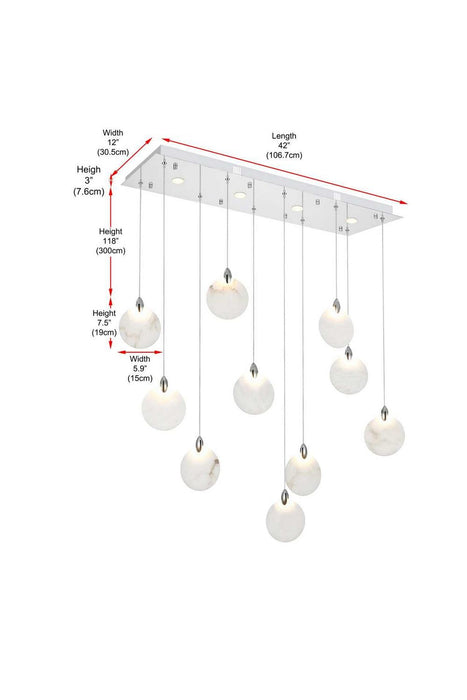 Elegant Lighting - 1012D42C-11ST - LED Pendant - Avery - Chrome