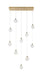 Elegant Lighting - 1012D42SG-11ST - LED Pendant - Avery - Satin Gold