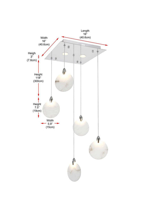 Elegant Lighting - 1012S16C-11ST - LED Pendant - Avery - Chrome