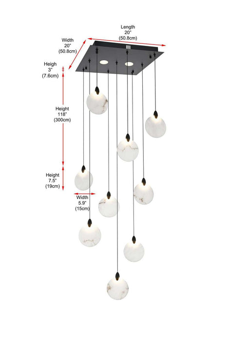 Elegant Lighting - 1012S20BK-11ST - LED Pendant - Avery - Black