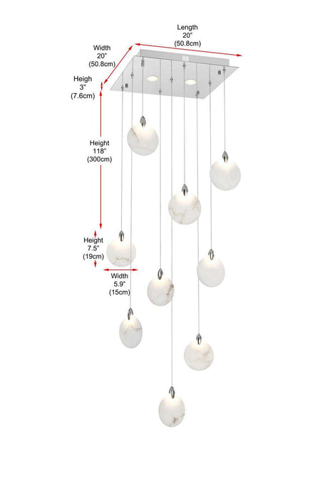 Elegant Lighting - 1012S20C-11ST - LED Pendant - Avery - Chrome