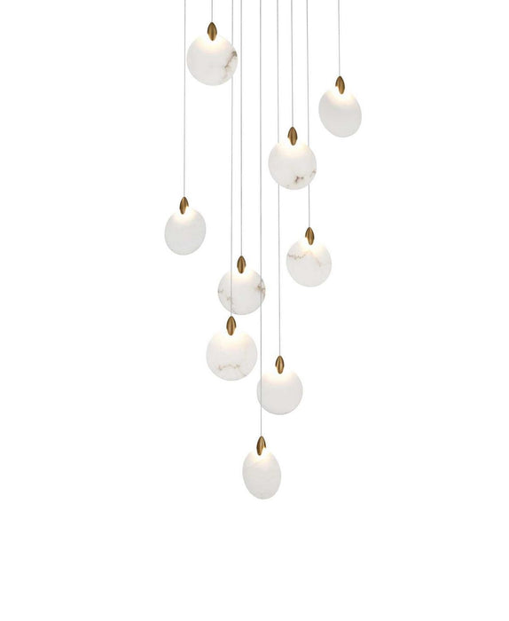 Elegant Lighting - 1012S20SG-11ST - LED Pendant - Avery - Satin Gold