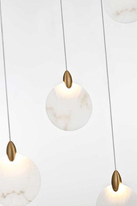 Elegant Lighting - 1012S20SG-11ST - LED Pendant - Avery - Satin Gold