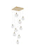 Elegant Lighting - 1012S20SG-11ST - LED Pendant - Avery - Satin Gold