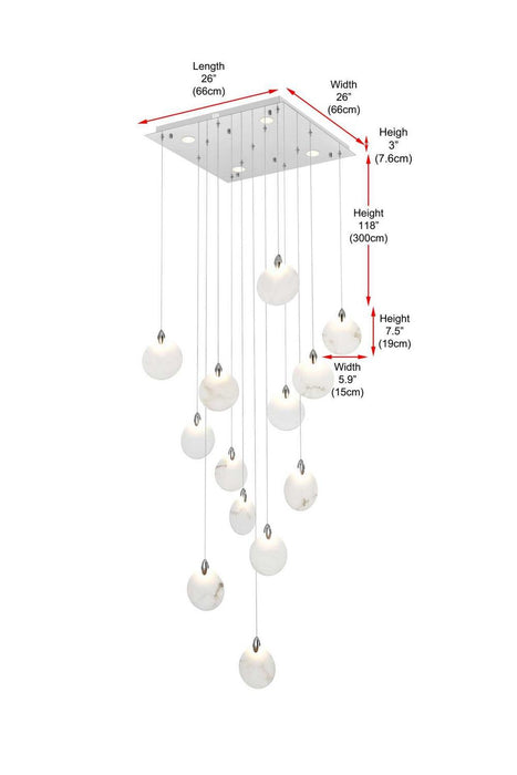 Elegant Lighting - 1012S26C-11ST - LED Pendant - Avery - Chrome