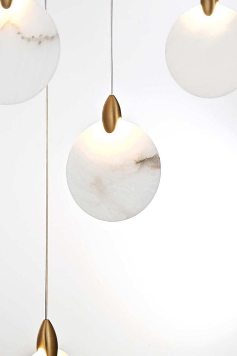 Elegant Lighting - 1012S26SG-11ST - LED Pendant - Avery - Satin Gold