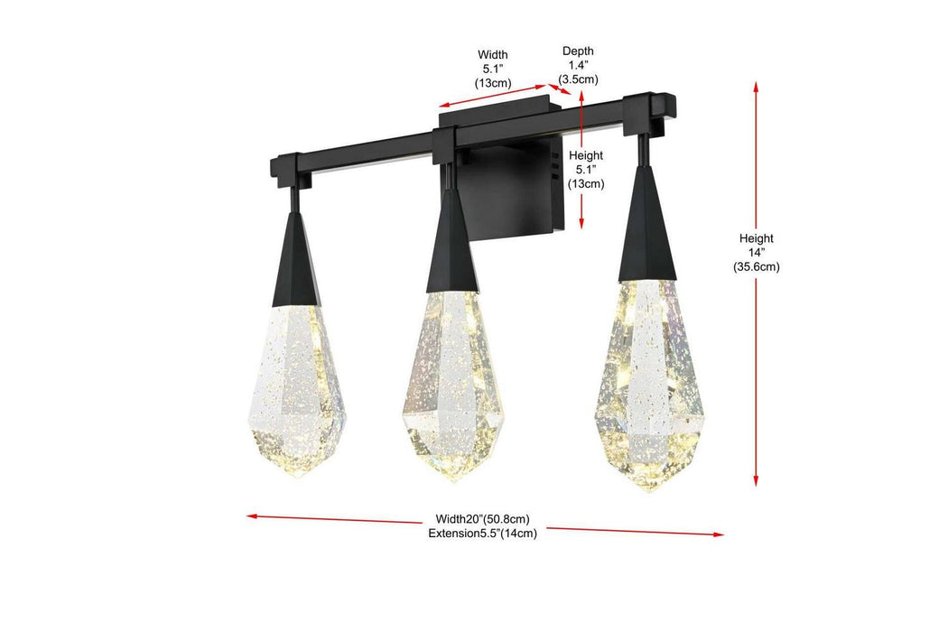 Elegant Lighting - 1013W20BK-02CR - LED Wall Sconce - Amora - Black