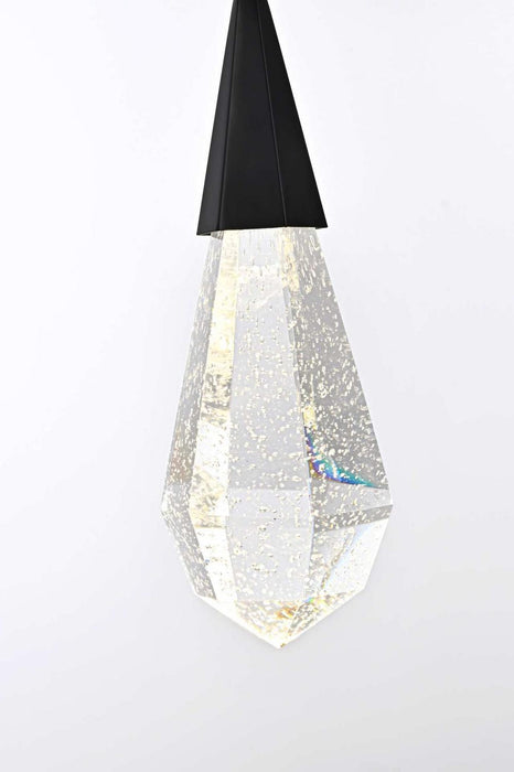 Elegant Lighting - 1013D5BK-02CR - LED Pendant - Amora - Black