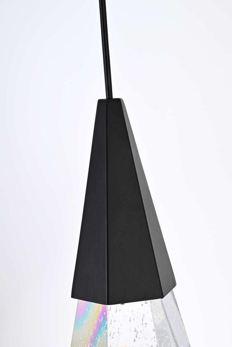 Elegant Lighting - 1013D5BK-02CR - LED Pendant - Amora - Black