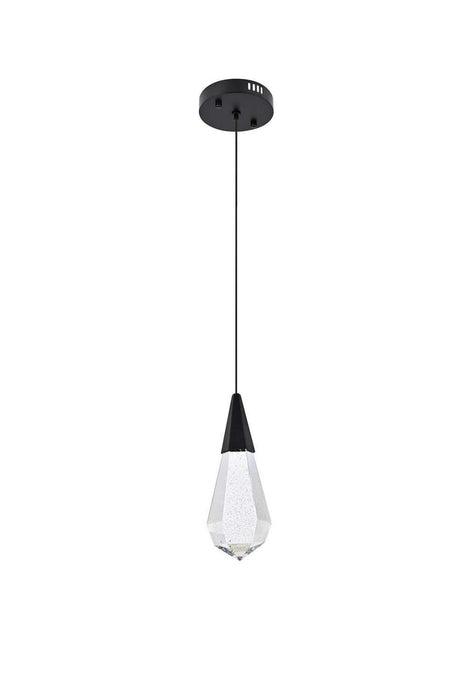 Elegant Lighting - 1013D5BK-02CR - LED Pendant - Amora - Black